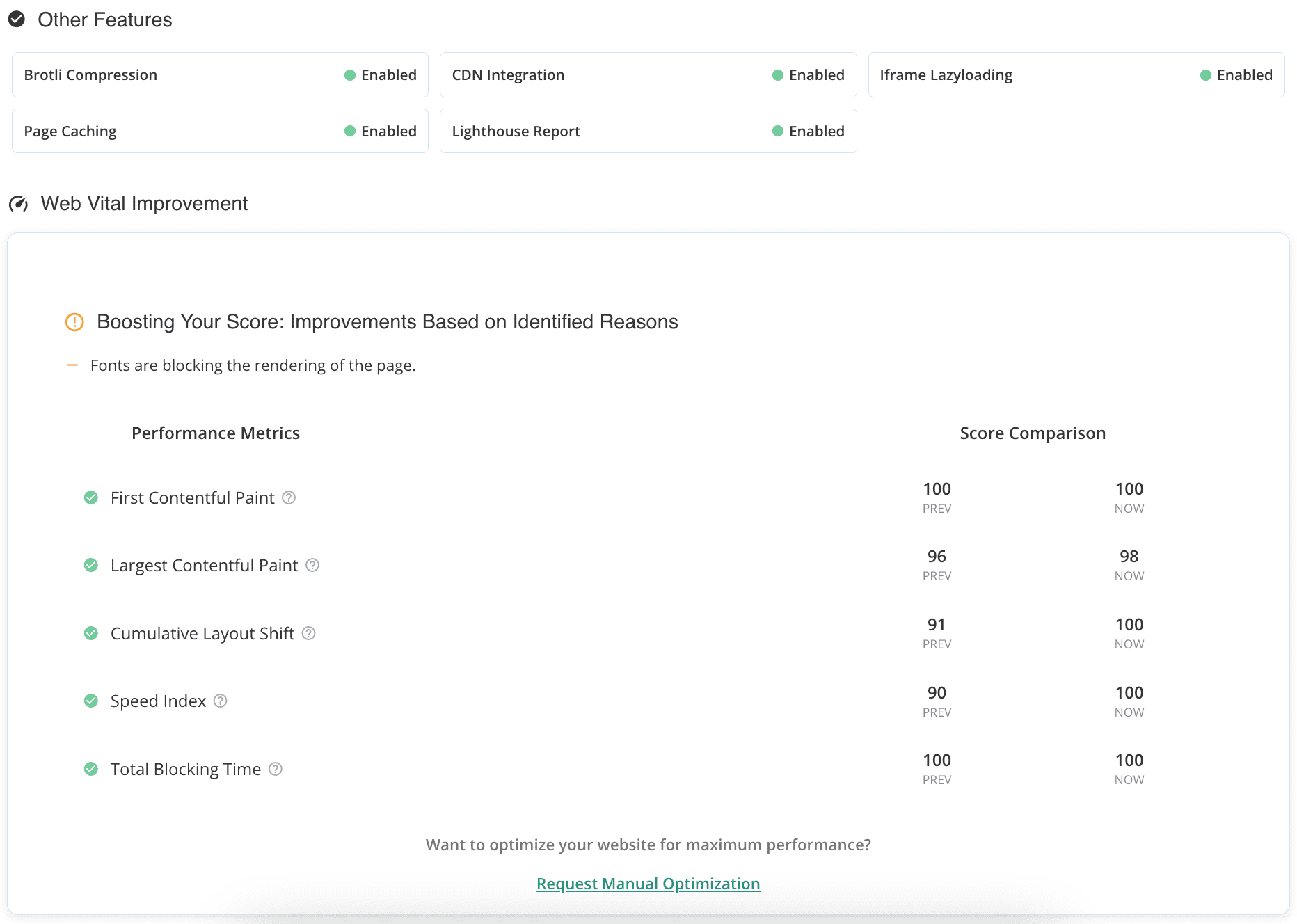 Optimization Details page in Airlift 5